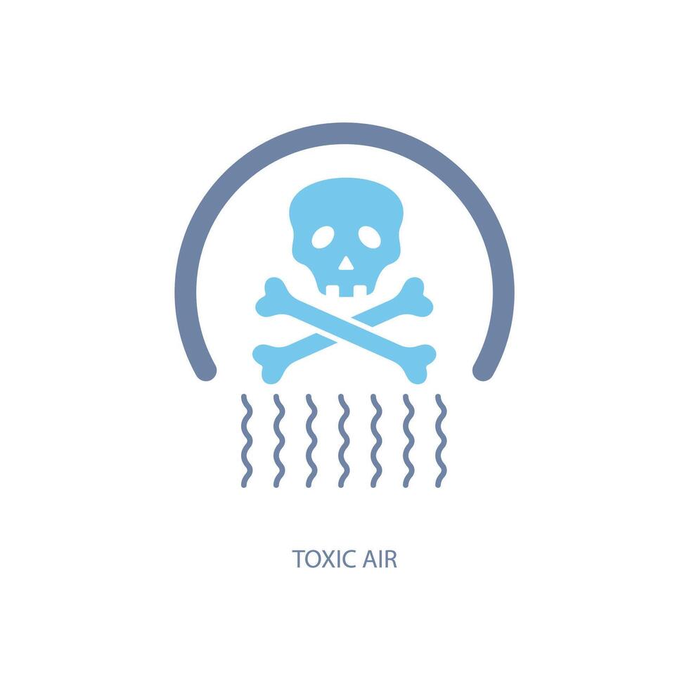 toxic air concept line icon. Simple element illustration. toxic air concept outline symbol design. vector