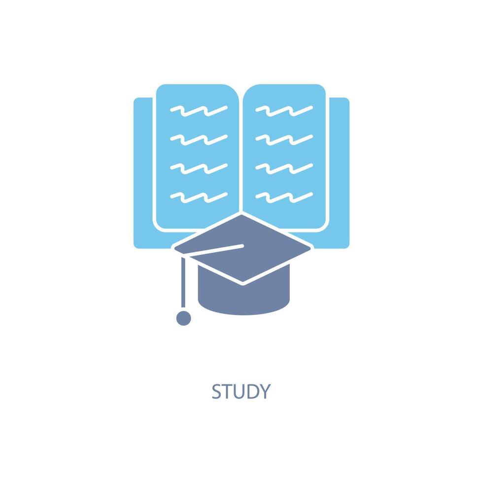 study concept line icon. Simple element illustration. study concept outline symbol design. vector