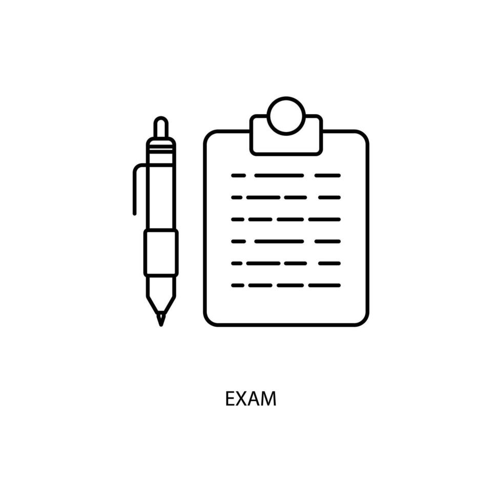 Exam icons set. Set of editable stroke icons.Vector set of Exam vector