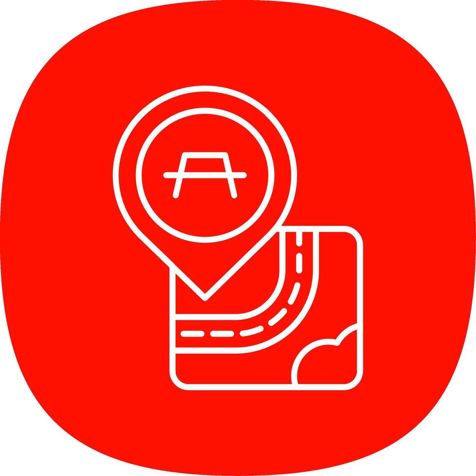 Picnic Line Curve Icon vector