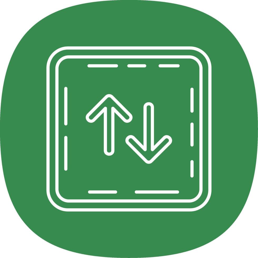 Swap Line Curve Icon vector