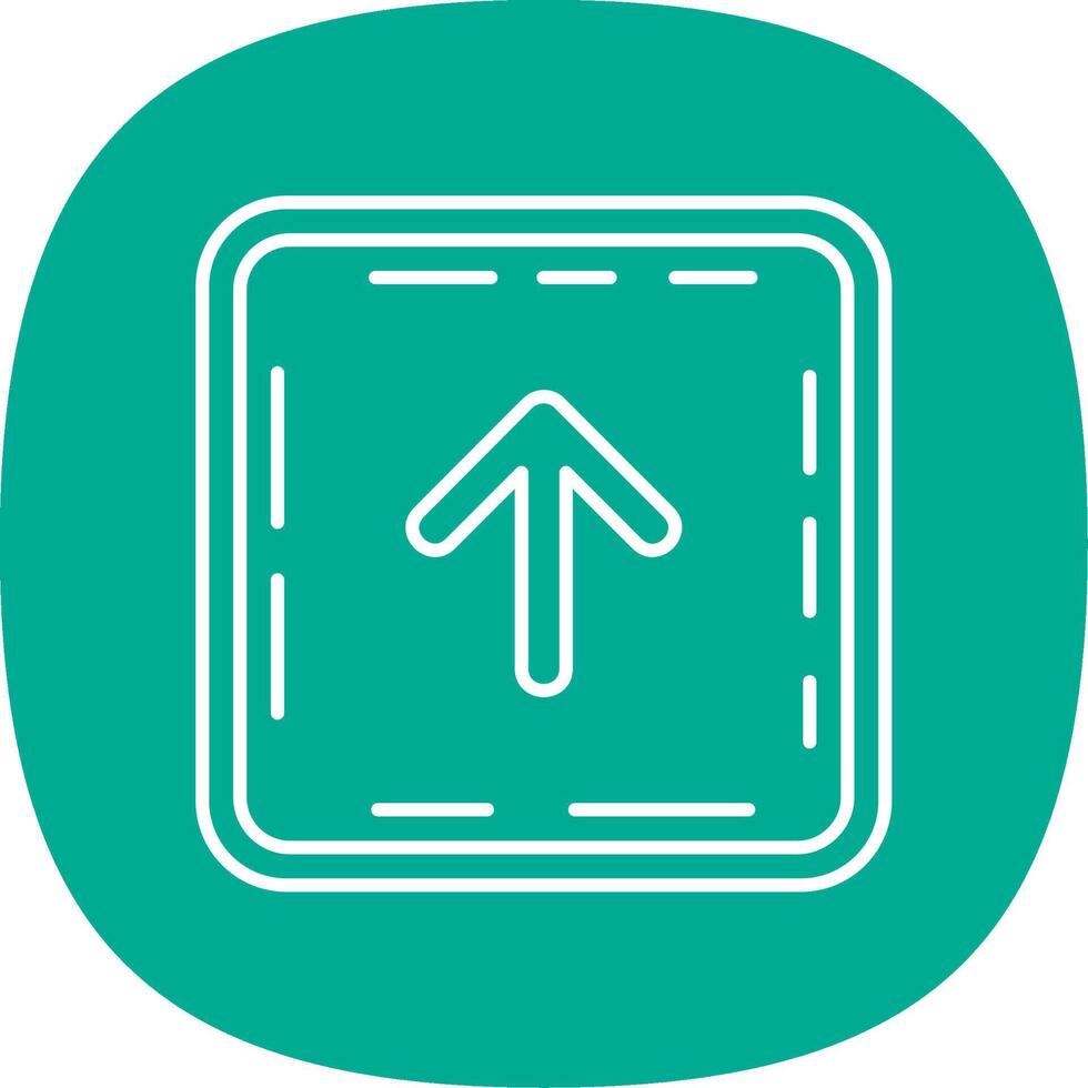 Up arrow Line Curve Icon vector