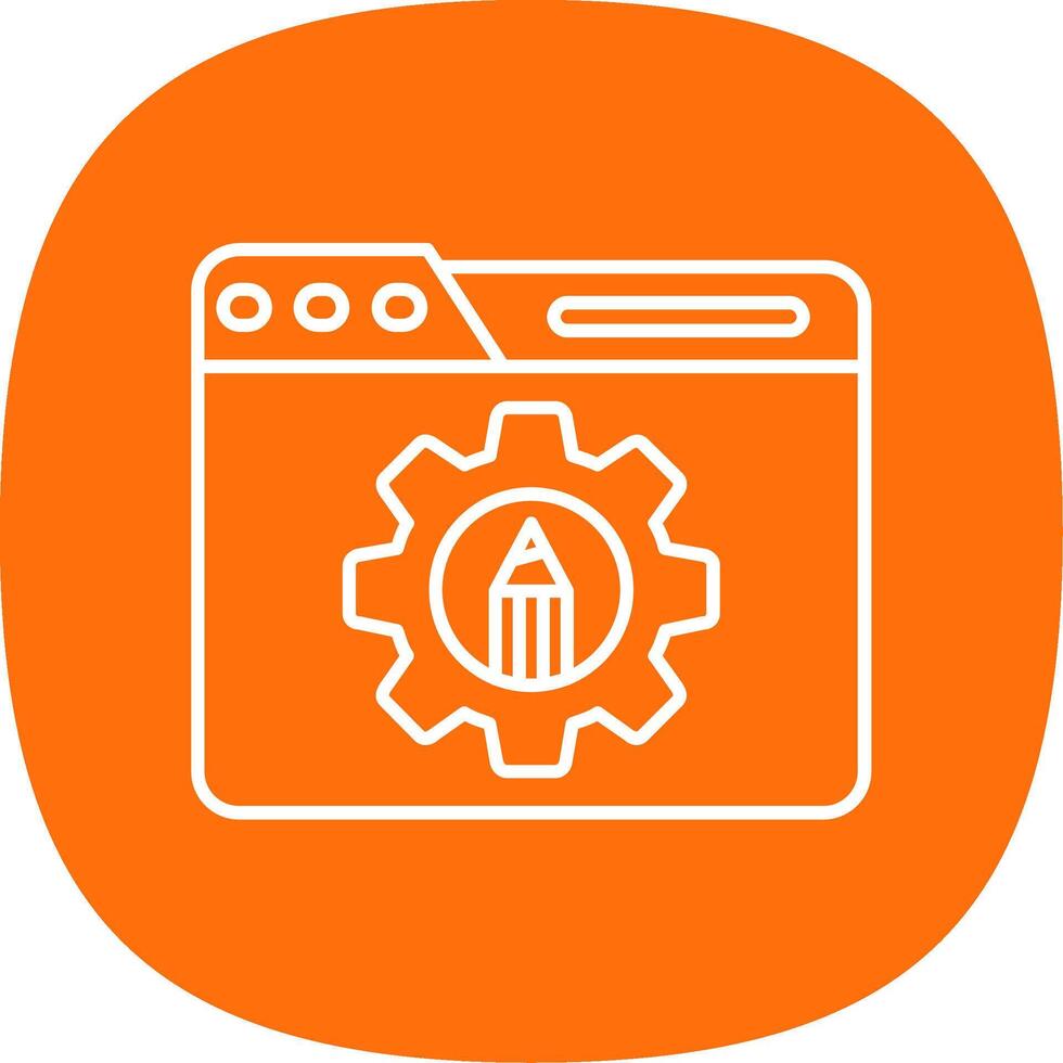 Settings Line Curve Icon vector
