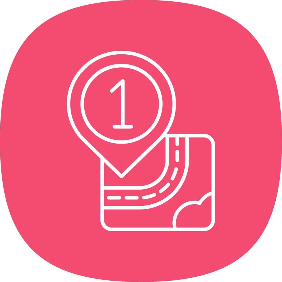 One Line Curve Icon vector