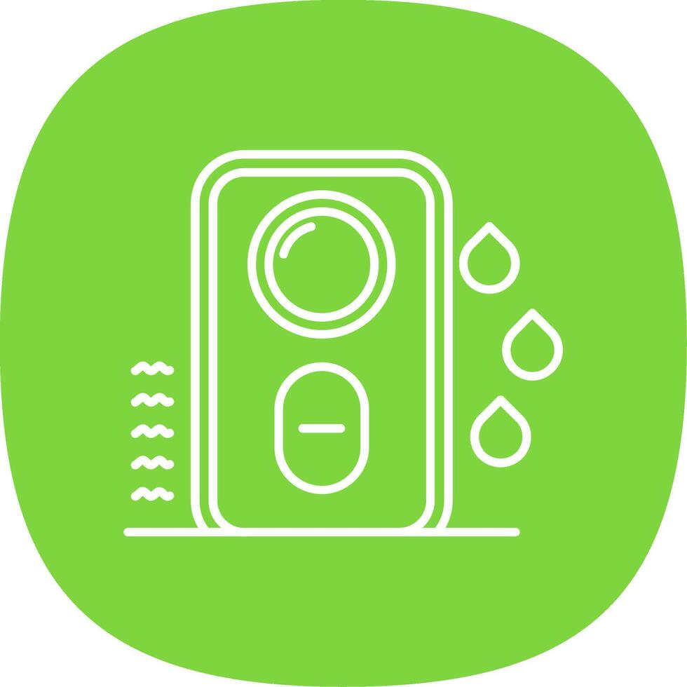Humidifier Line Curve Icon vector