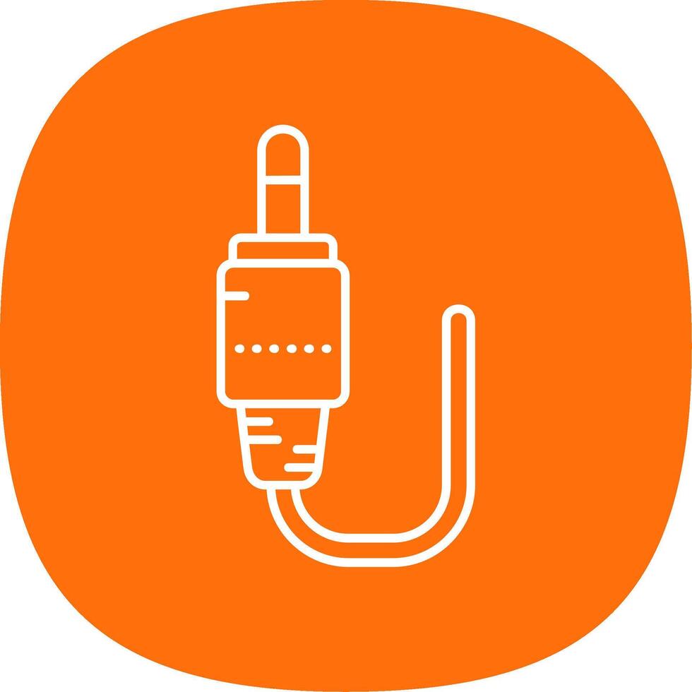 Audio cable Line Curve Icon vector