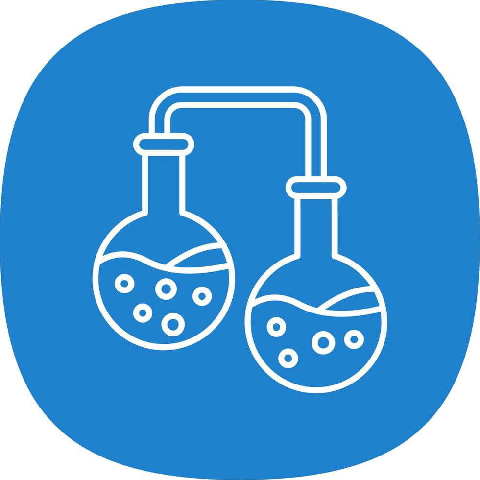 Experiment Line Curve Icon vector