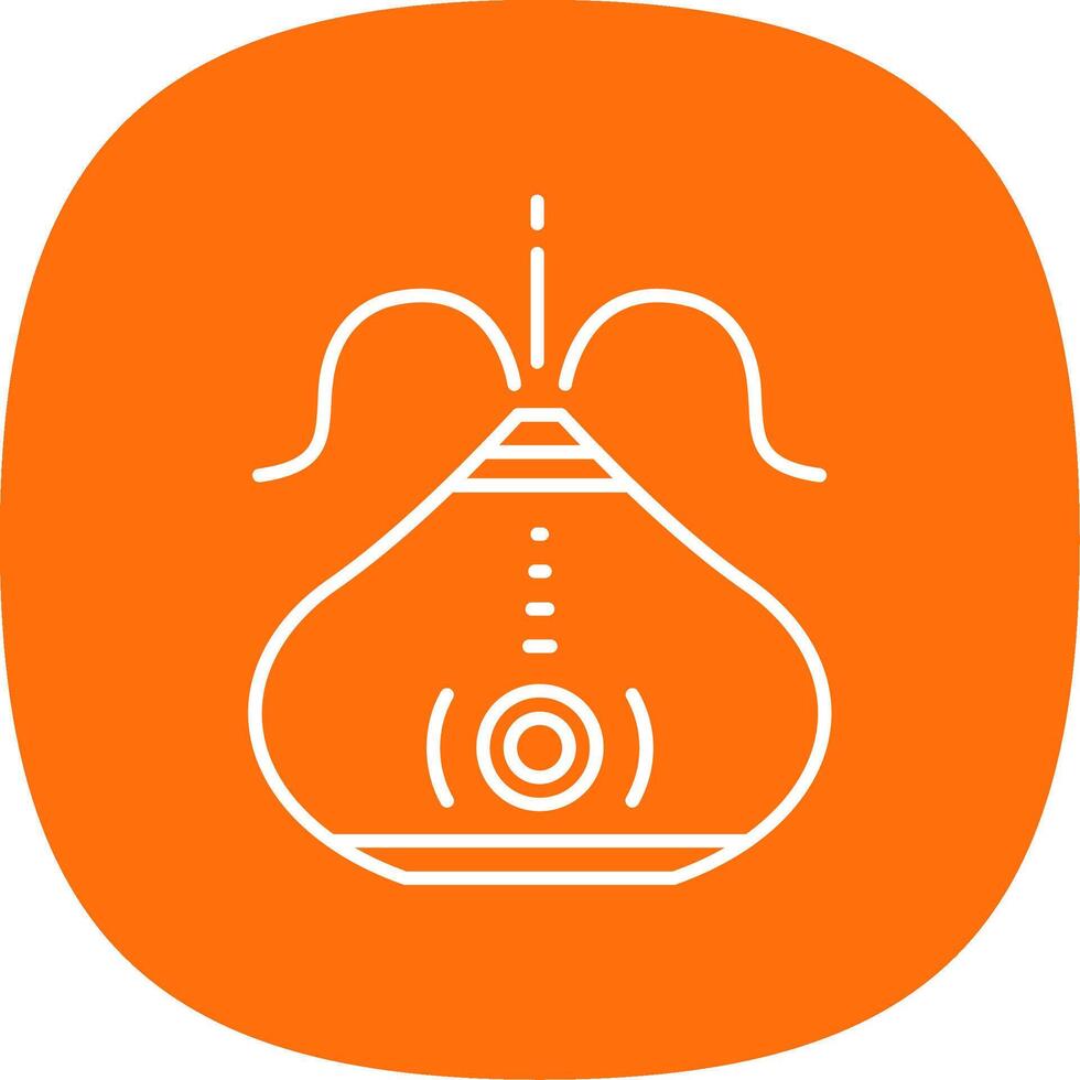 Humidifier Line Curve Icon vector