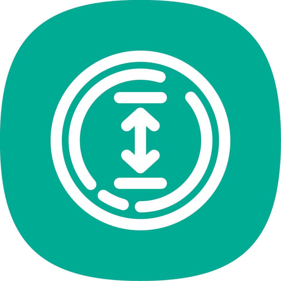 Up and down arrow Line Curve Icon vector
