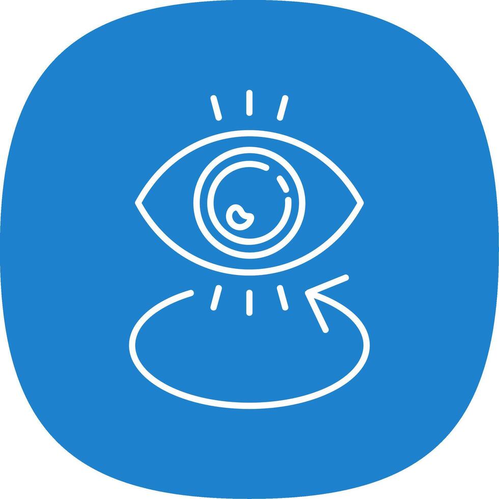 Eye Line Curve Icon vector