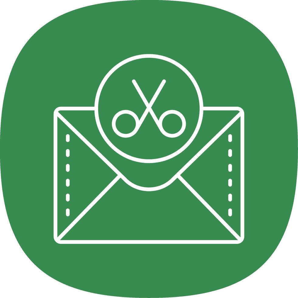 Scissor Line Curve Icon vector
