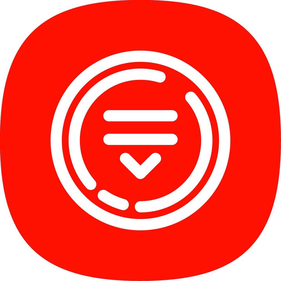Drop Line Curve Icon vector