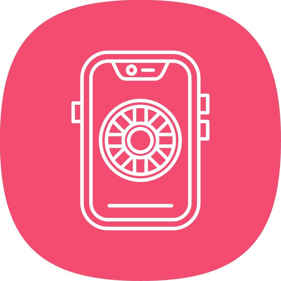 Lifesaver Line Curve Icon vector