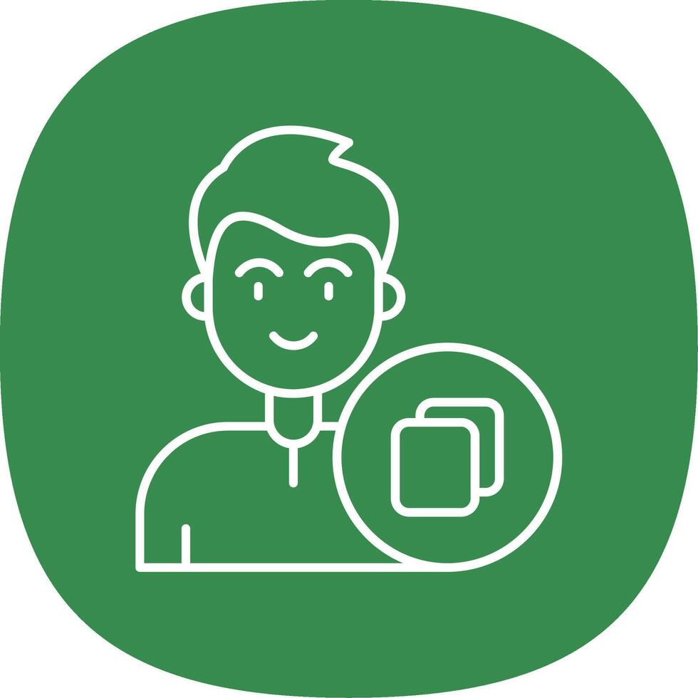 Copy Line Curve Icon vector