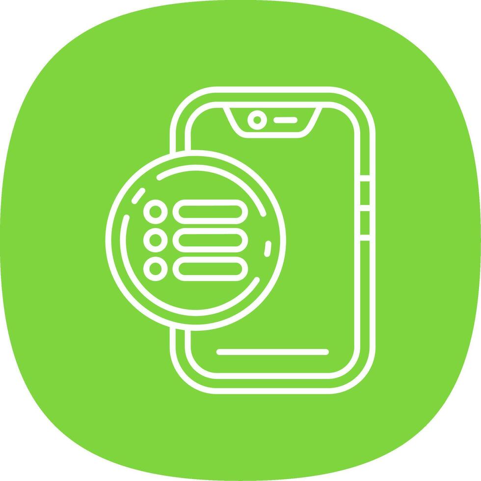 Menu Line Curve Icon vector