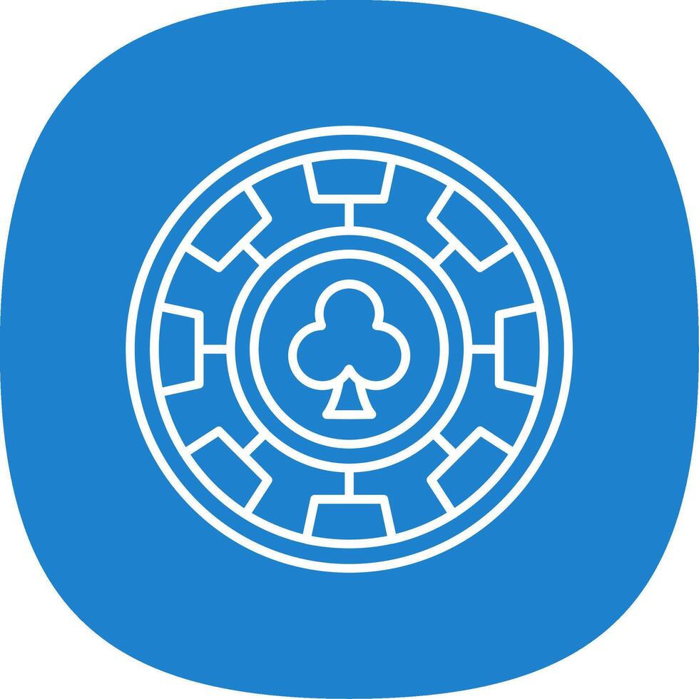 Chip Line Curve Icon vector