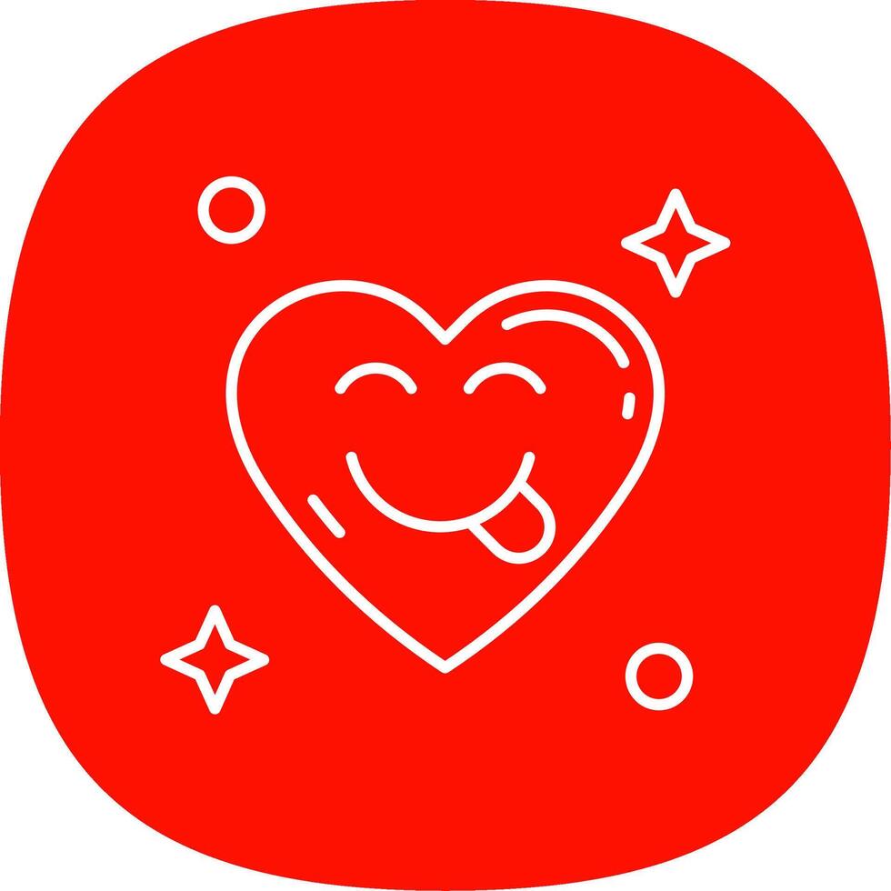 Tongue Line Curve Icon vector