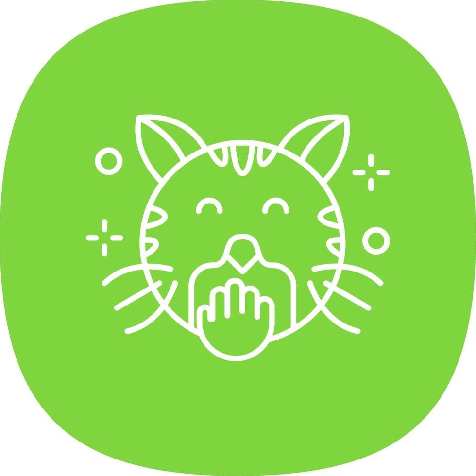 Blush Line Curve Icon vector