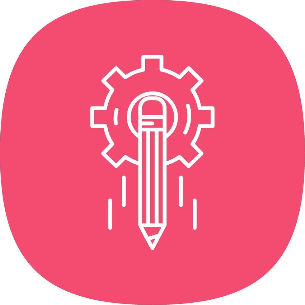 Design process Line Curve Icon vector