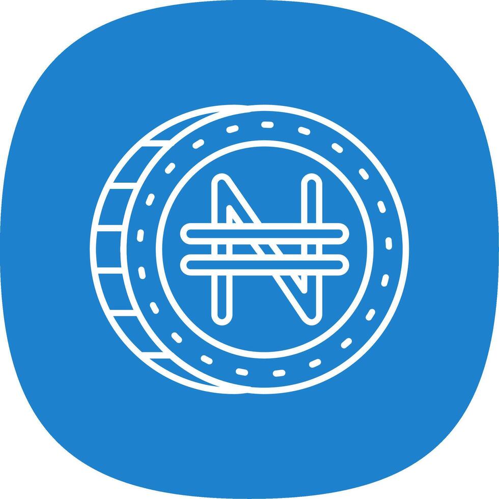 Namecoin Line Curve Icon vector