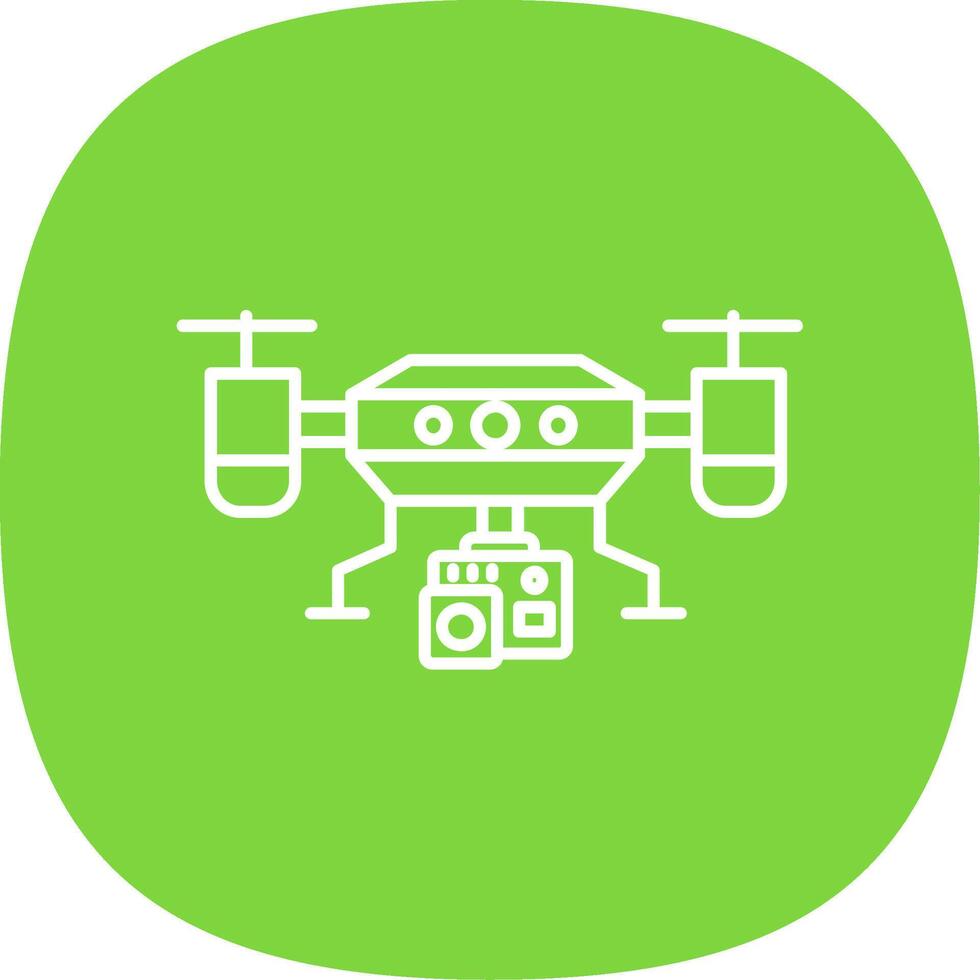 Camera drone Line Curve Icon vector