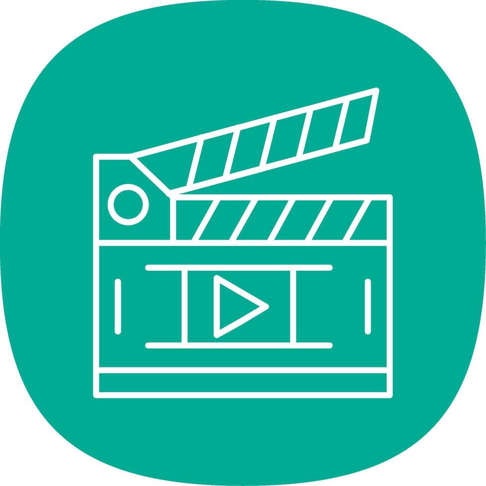 Movie Line Curve Icon vector