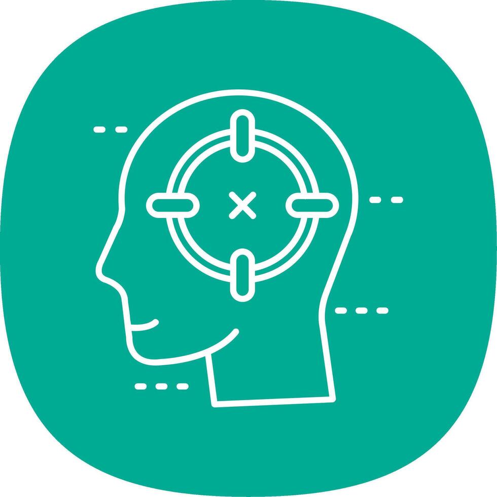 Target Line Curve Icon vector