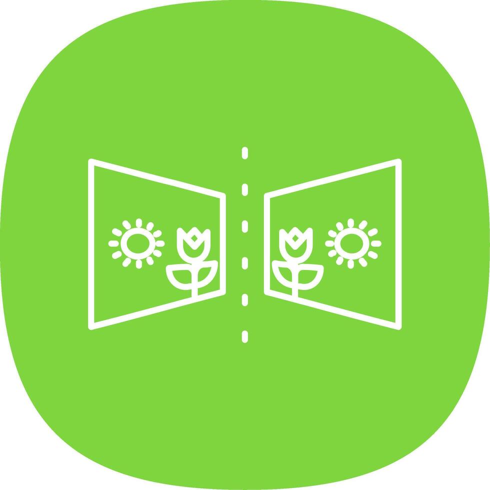 Flip Line Curve Icon vector