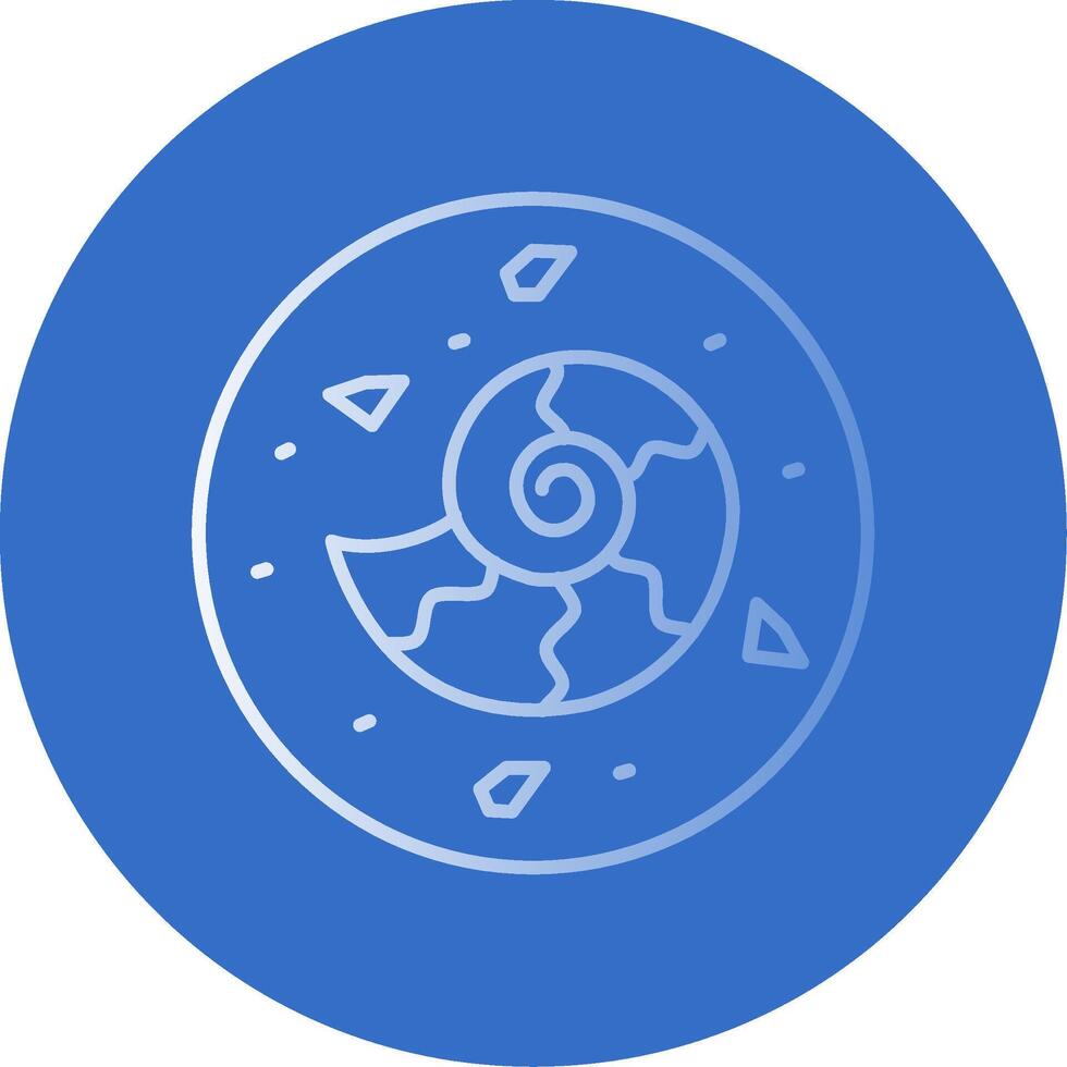 Fossil Gradient Line Circle Icon vector