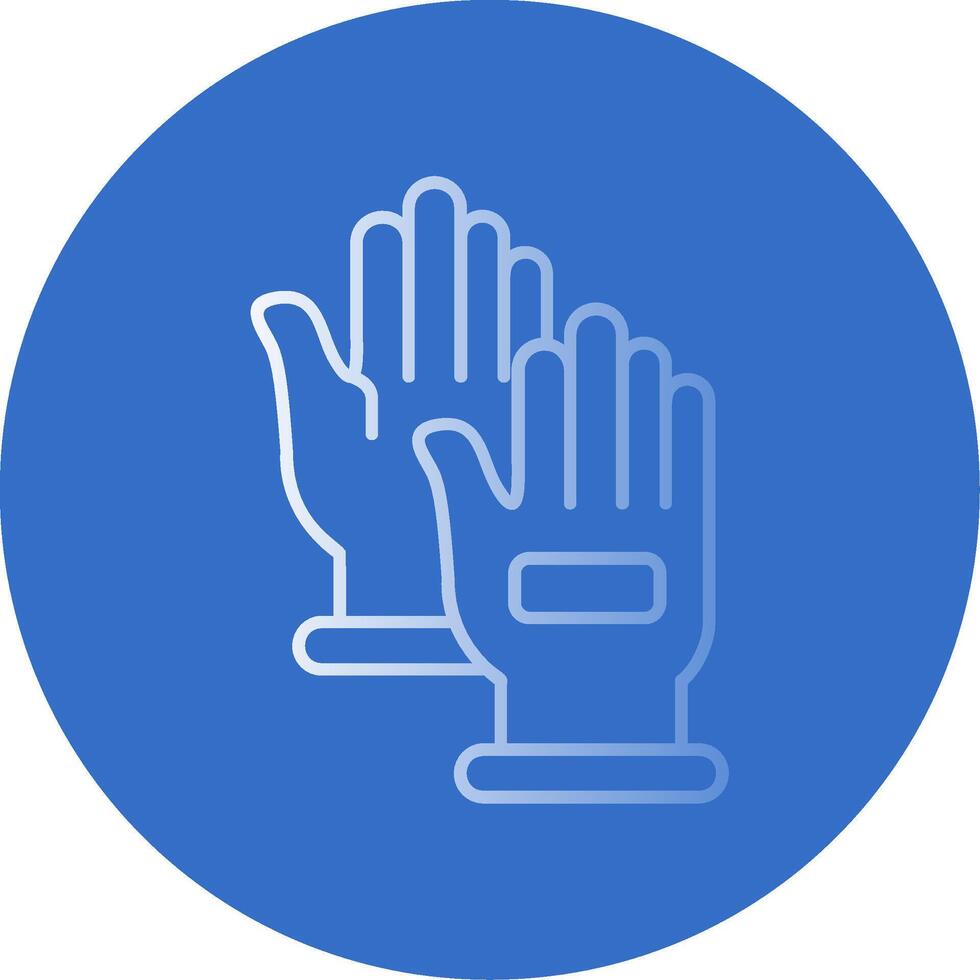 Hand gloves Gradient Line Circle Icon vector