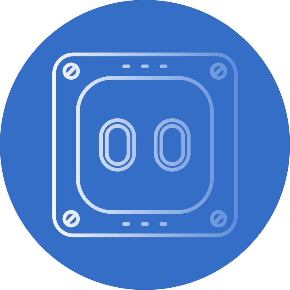 Socket Gradient Line Circle Icon vector