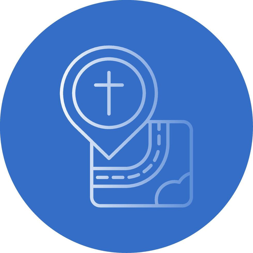 Church Gradient Line Circle Icon vector