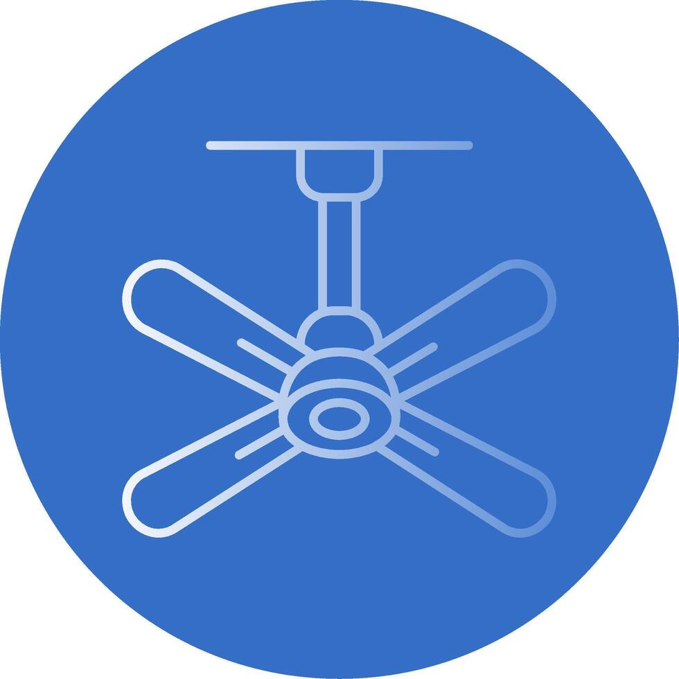 Fan Gradient Line Circle Icon vector