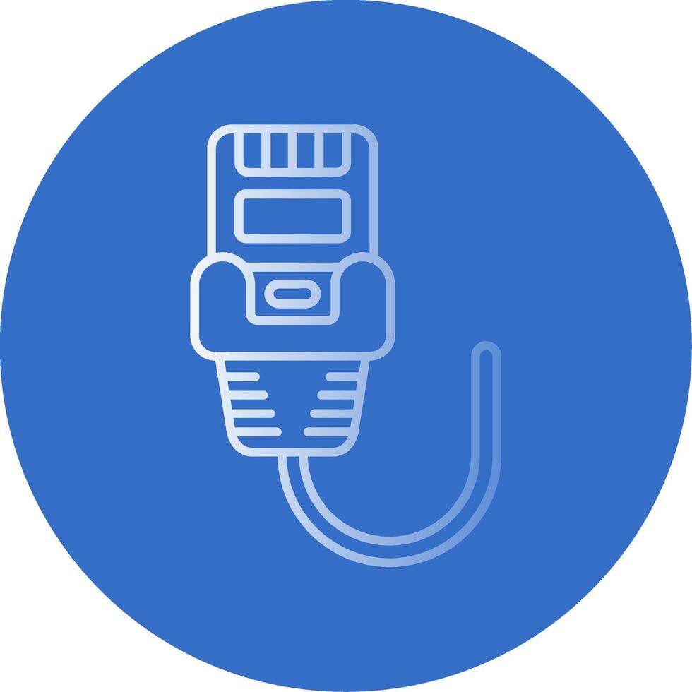 Ethernet Gradient Line Circle Icon vector
