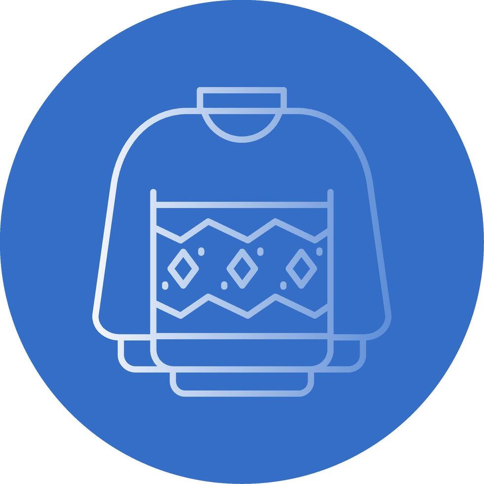 suéter degradado línea circulo icono vector