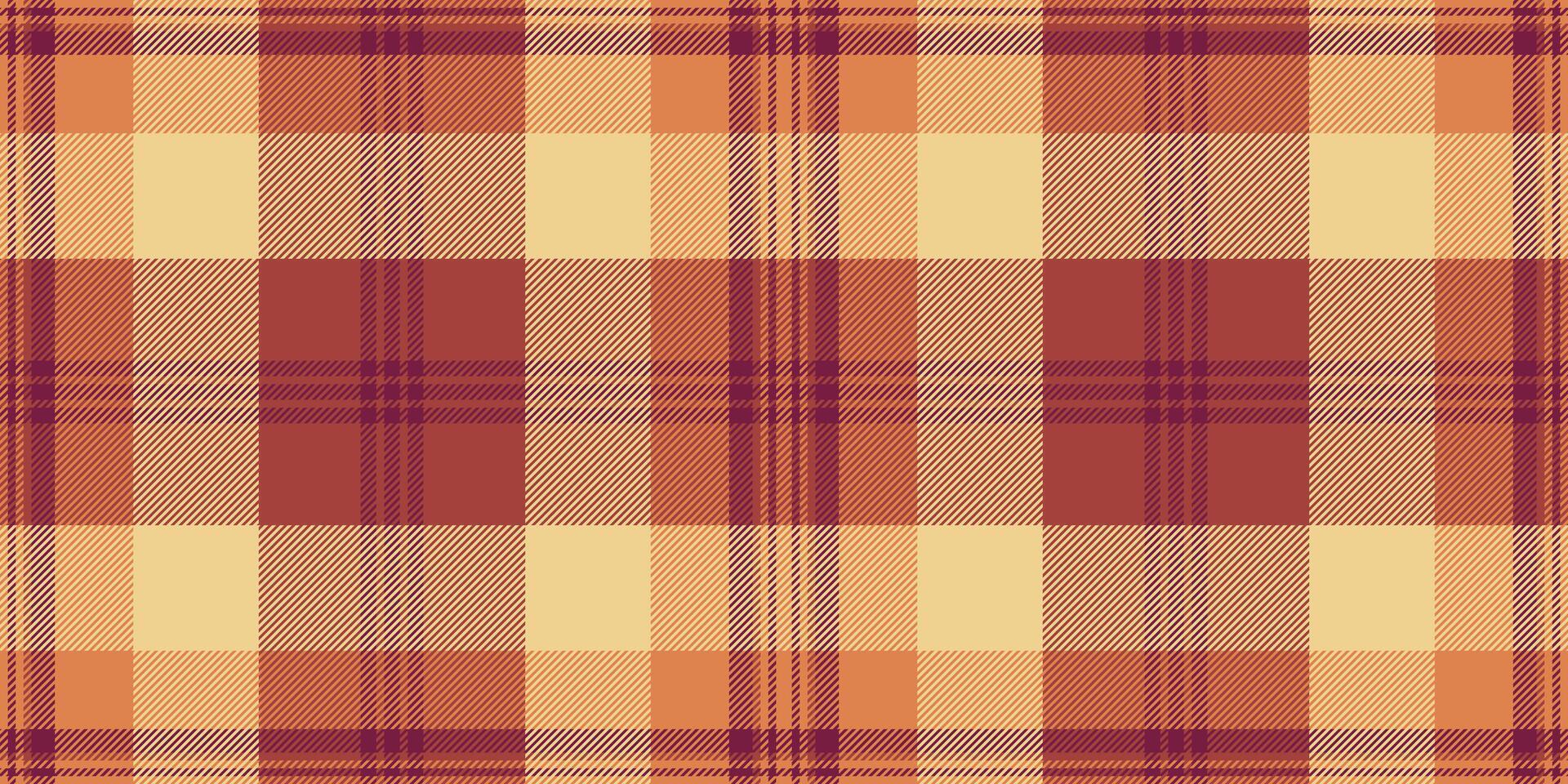 Purity tartan plaid pattern, rosa fabric check background. Anniversary texture seamless textile vector in red and amber colors.