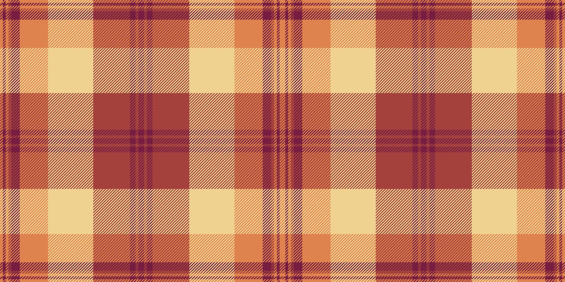 Purity tartan plaid pattern, rosa fabric check background. Anniversary texture seamless textile vector in red and amber colors.