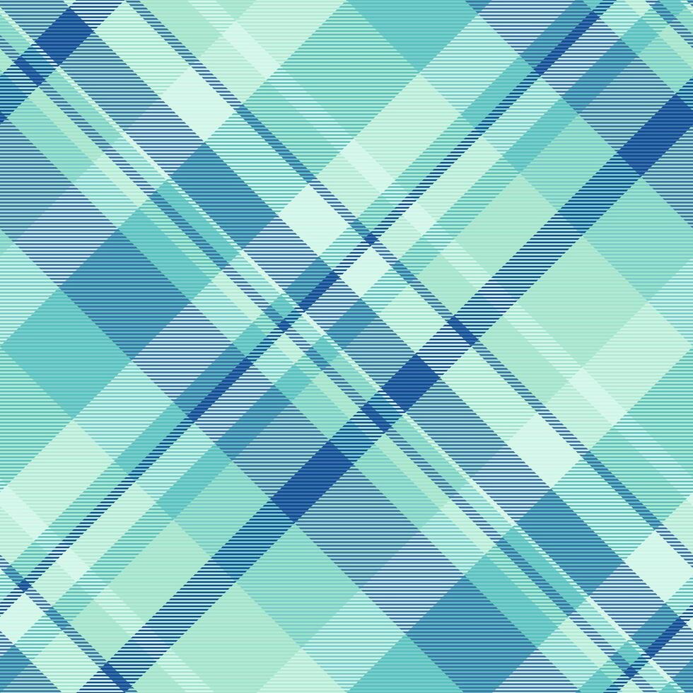 Countryside background plaid textile, newborn seamless check pattern. India texture vector tartan fabric in light and teal colors.