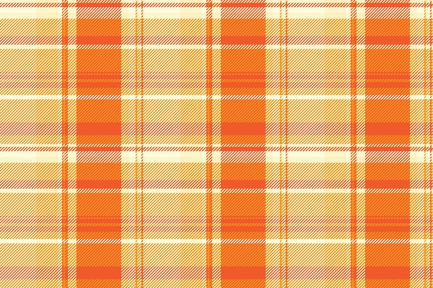 Valentines seamless textile pattern, mixed check vector tartan. Duvet background plaid fabric texture in orange and light yellow colors.