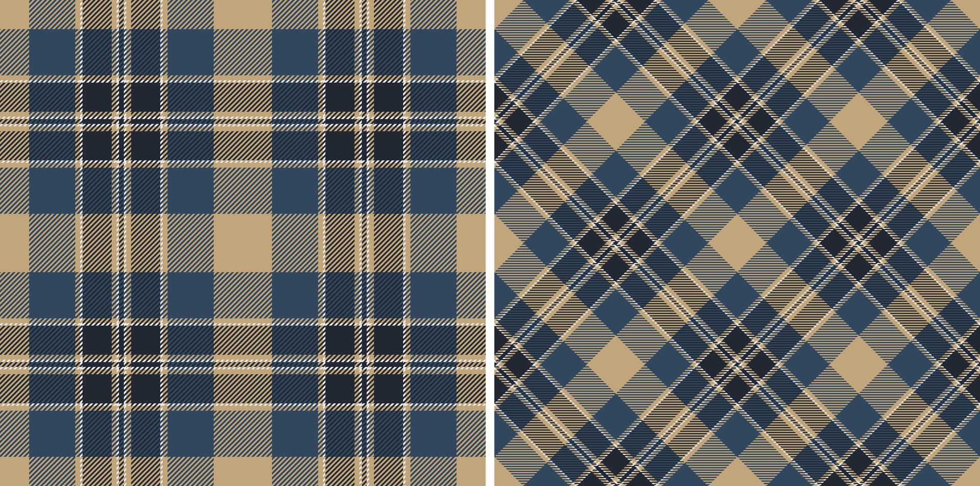 Plaid textile pattern of tartan background seamless with a fabric texture vector check.