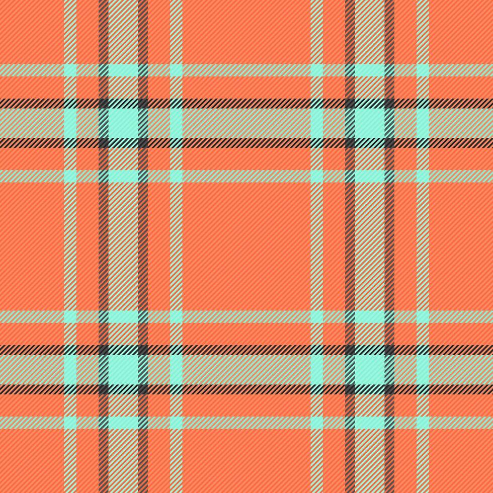 Deco fabric plaid check, pink pattern seamless texture. Harvest tartan background textile vector in red and teal colors.