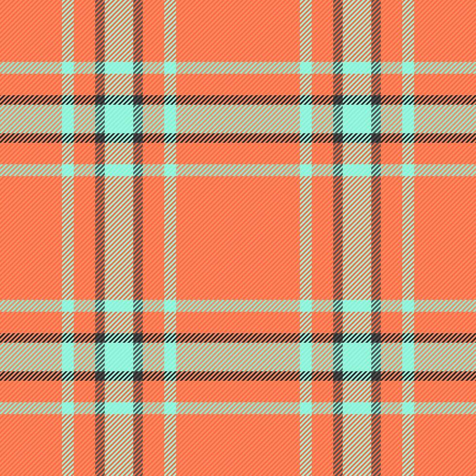 Deco fabric plaid check, pink pattern seamless texture. Harvest tartan background textile vector in red and teal colors.