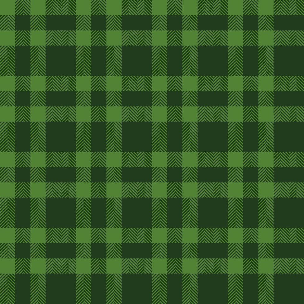 Plaid check pattern in green color. Seamless fabric texture. Tartan textile print. vector