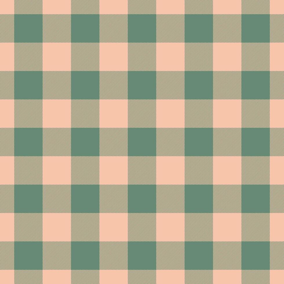 Folded texture check textile, native fabric plaid pattern. Cosy background vector tartan seamless in orange and pastel colors.