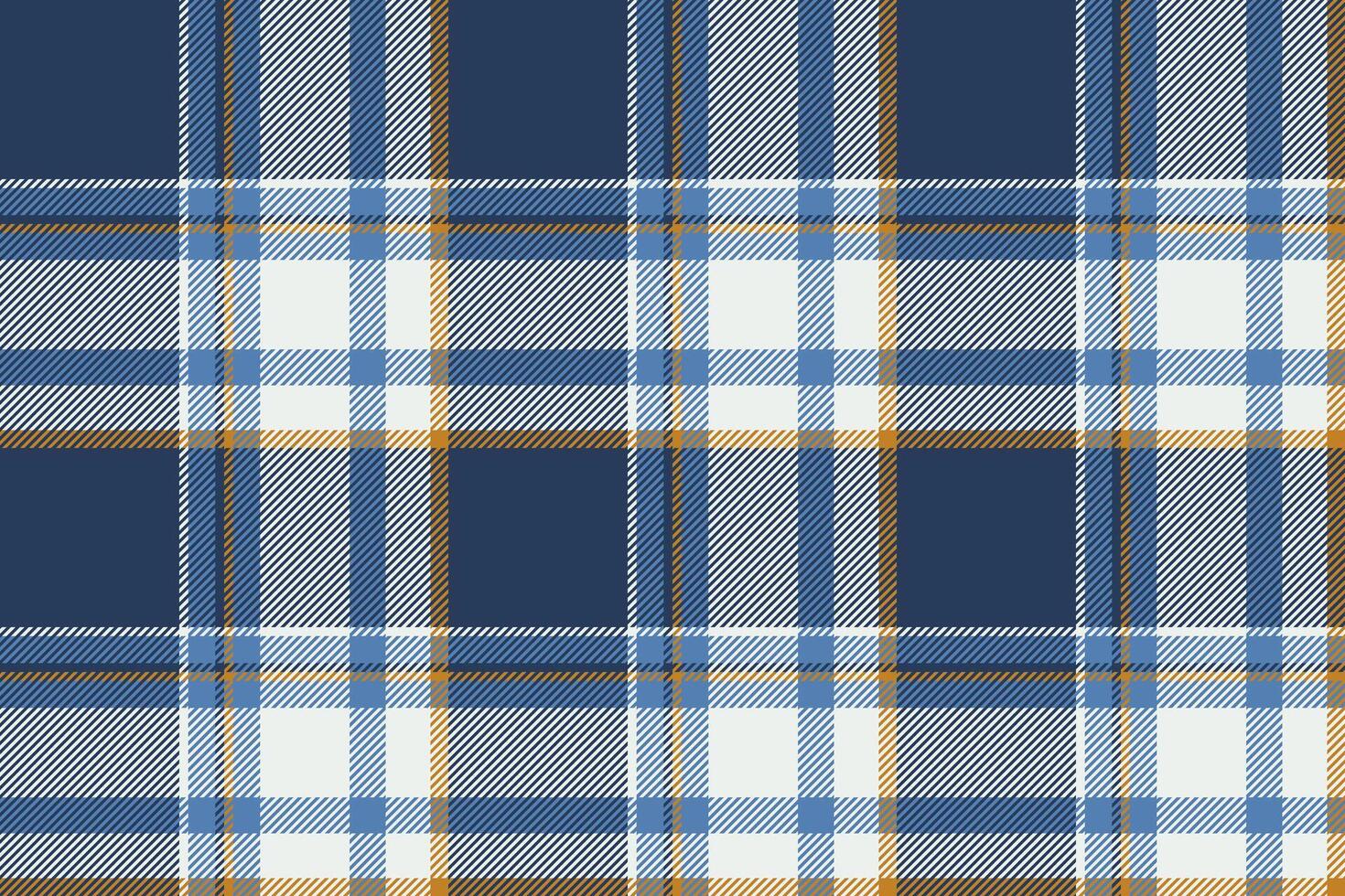 Plaid background, check seamless pattern in blue. Vector fabric texture for textile print, wrapping paper, gift card or wallpaper.