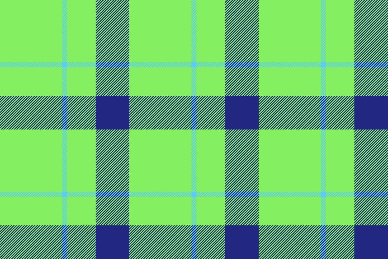 Plaid background, check seamless pattern in green. Vector fabric texture for textile print, wrapping paper, gift card or wallpaper.