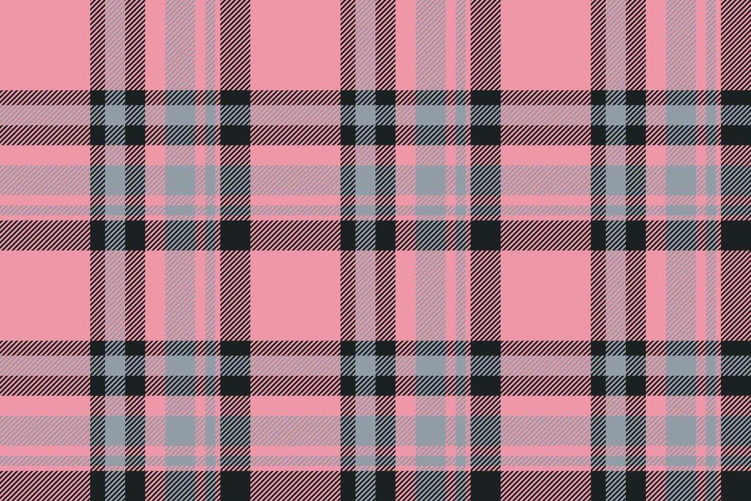Plaid background, check seamless pattern in pink. Vector fabric texture for textile print, wrapping paper, gift card or wallpaper.