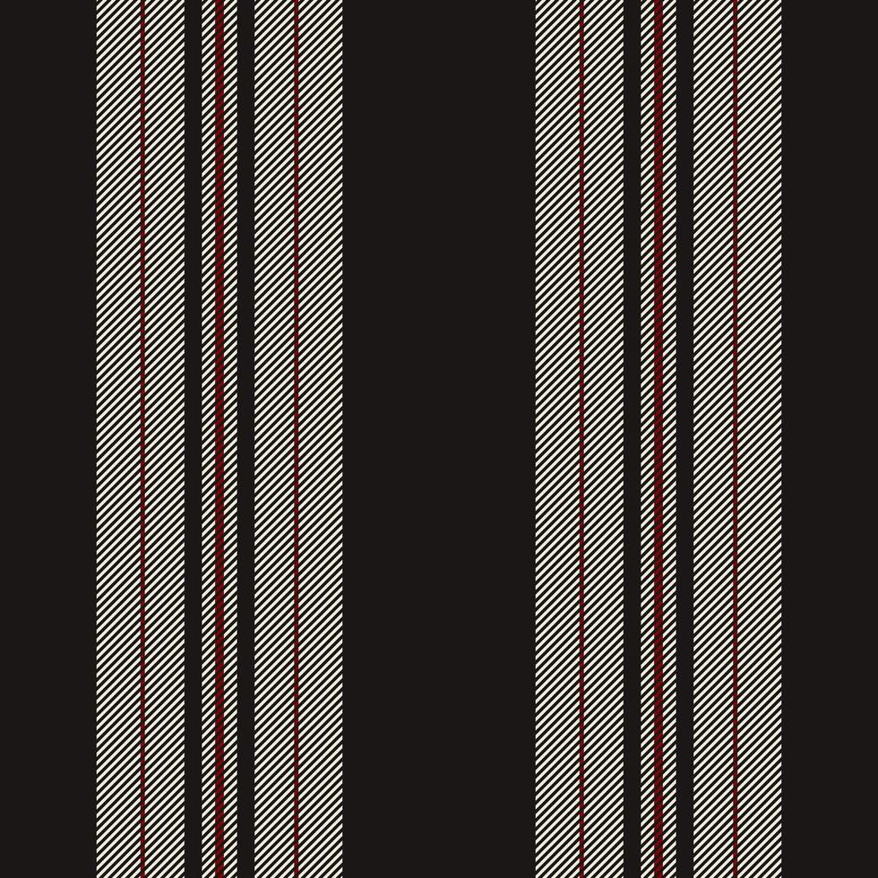 Kit lines stripe vector, simple fabric pattern vertical. Order background texture textile seamless in black and white colors. vector