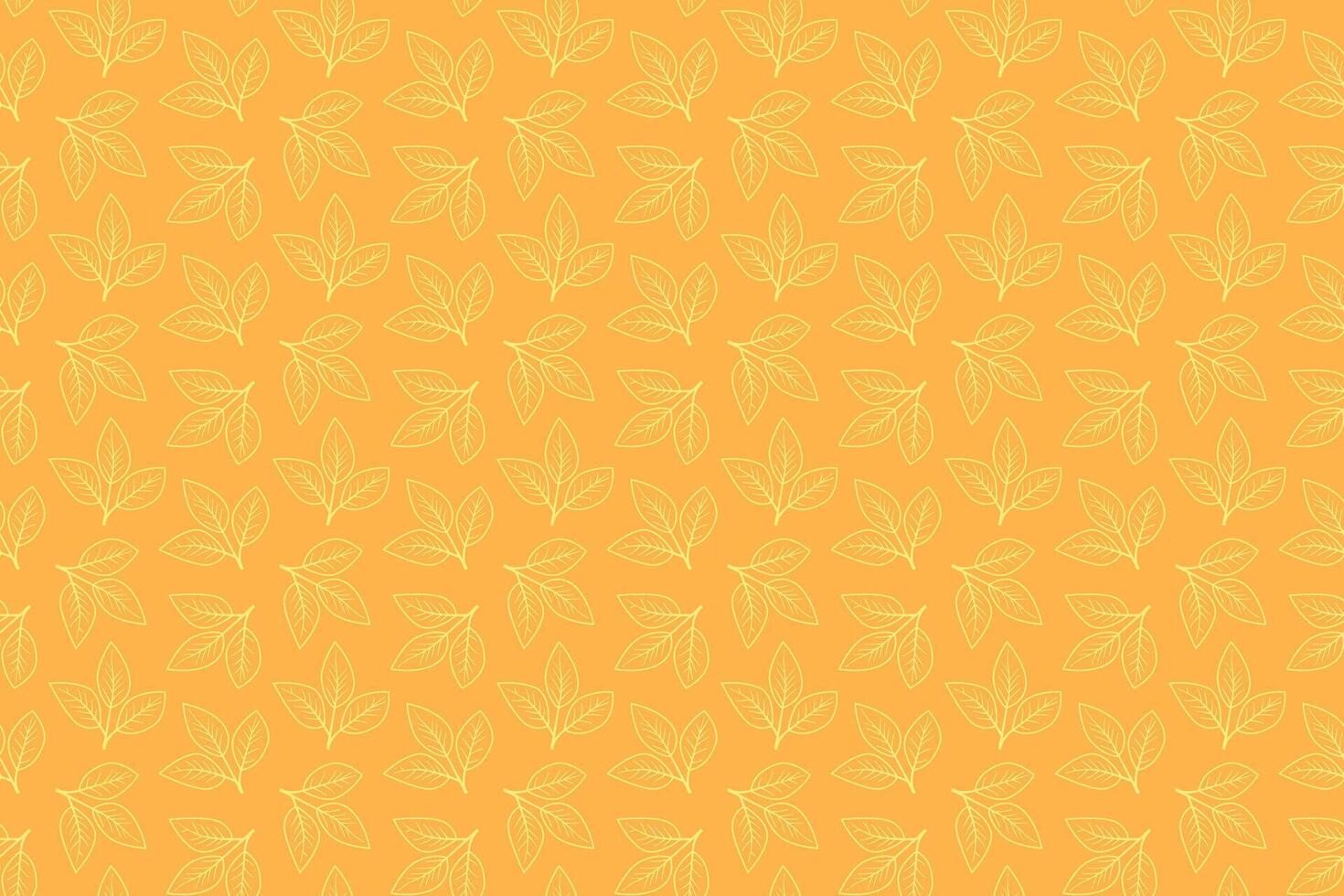 Hand drawn floral pattern vector design. Simple ornament with plant and leaf.