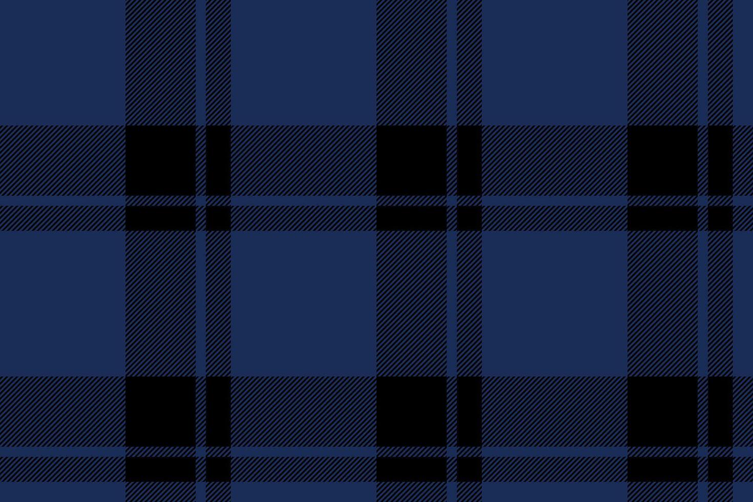 Plaid background, check seamless pattern in blue. Vector fabric texture for textile print, wrapping paper, gift card or wallpaper.